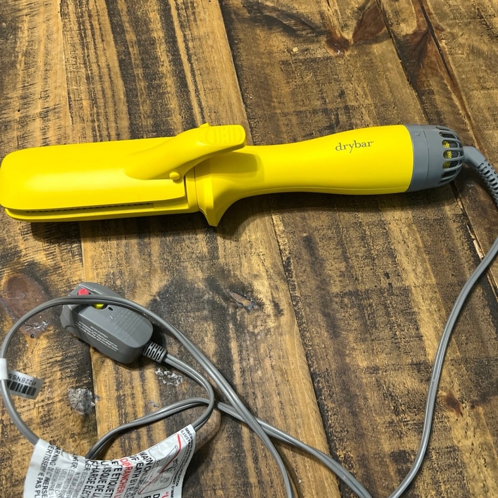 Drybar Vibrant Yellow Hair Straightener with Subtle Gray Accents